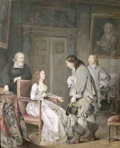 Queen Kristina of Sweden 1626-89 and Karl X Gustav of Sweden 1622-60 by Niclas II Lafrensen