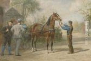 Preparing For A Carriage Ride by Otto Eerelman