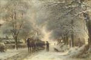 Pausing In The Snow by Otto Eerelman