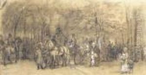 Charcoal And Pastel On Paper