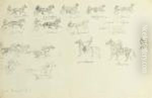 Studies Of Horses In Motion by Otto Eerelman