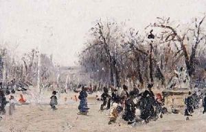 In the Tuileries Gardens by Gaspar Miro Lleo
