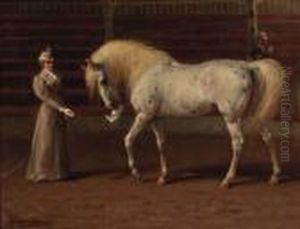 Madame Carre With Her Grey In Carre Circus Madame Carre With Her Grey In Carre Circus