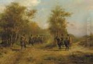 A Parade For The Commander In 
Chief Of The Royal Netherlands Horseartillery During A Field Exercise