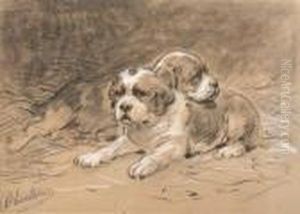 Sleepy Saint-bernard Puppies by Otto Eerelman