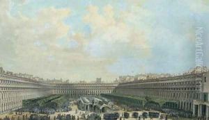 The Garden of the Palais Royal by Louis-Nicolas de Lespinasse