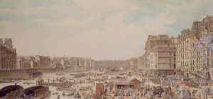The Port au Ble and the Pont Notre-Dame by Louis-Nicolas de Lespinasse