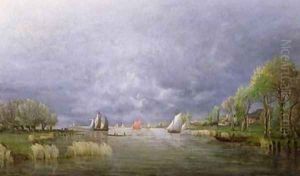 Banks of the Loire in Spring Storm Effect