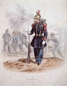 Paris Firemen Sapeurs Pompiers by Francois-Hippolyte Lalaisse