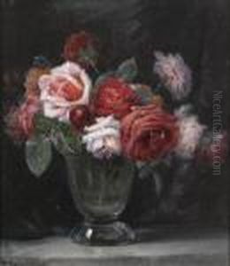 Roses In A Glass Vase Roses In A Glass Vase