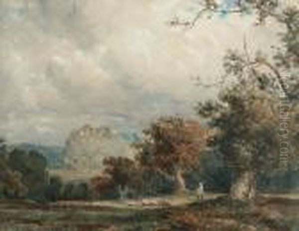Wooded Landscape With Hilltop Castle - view 1