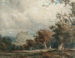 Wooded Landscape With Hilltop Castle