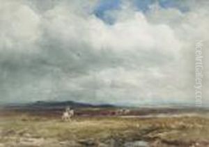 A Cloudy Moorland; Collecting The Flock by Wycliffe Egginton
