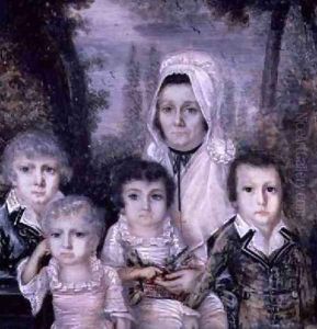 Wife of Charles Collot and Four of her Children