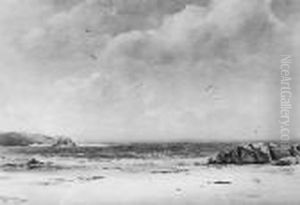"iona" A Coastal Scene With Beach, Watercolour, Signed by Wycliffe Egginton