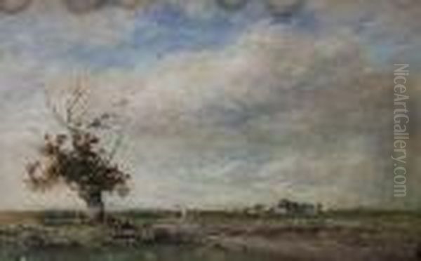 Figures On A Moorland Path - view 1