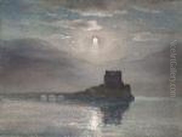 Eilean Donan Castle By Moonlight - view 1