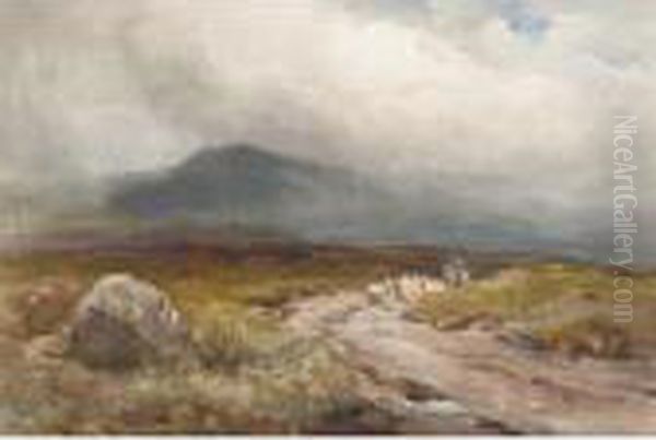Driving Sheep Near Killin, Perthshire - view 1