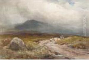 Driving Sheep Near Killin, Perthshire by Wycliffe Egginton