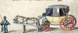 Horse and Carriage 1825 by Pierre Antoine Lesueur