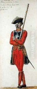 Musketeer from the time of Louis XV 1715-74 and Louis XVI 1754-93 by Pierre Antoine Lesueur