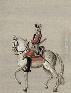 Equestrian portrait of Prince Charles de Beauveau-Craon by Pierre Antoine Lesueur