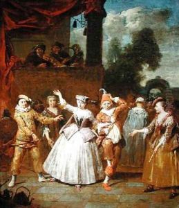 Actors from the Commedia dellArte by Jan Baptist Lambrechts