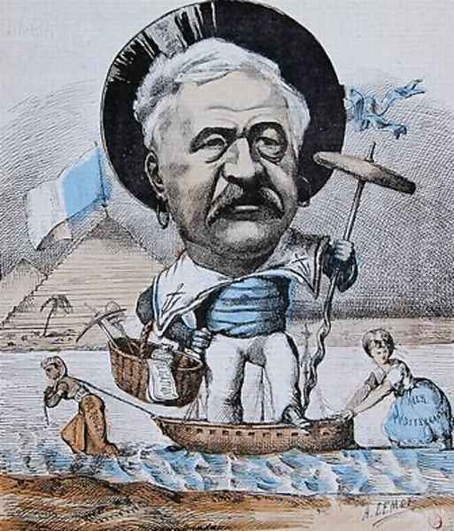 Caricature of Ferdinand de Lesseps - view 1