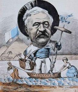 Caricature of Ferdinand de Lesseps
