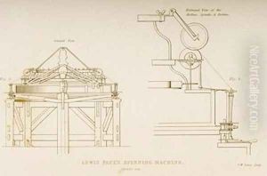 Drawing of Lewis Pauls Spinning Machine