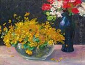 Stillleben Mit Dotterblumen