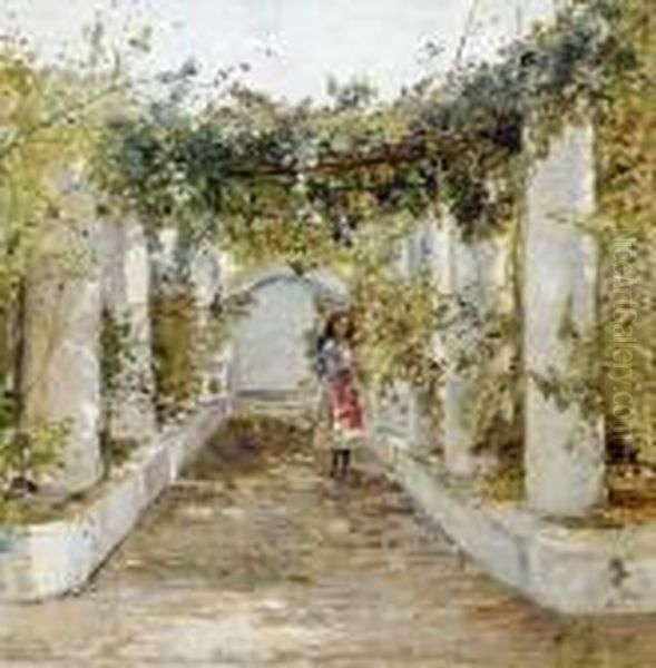Madchen In Einer Pergola In Capri - view 1