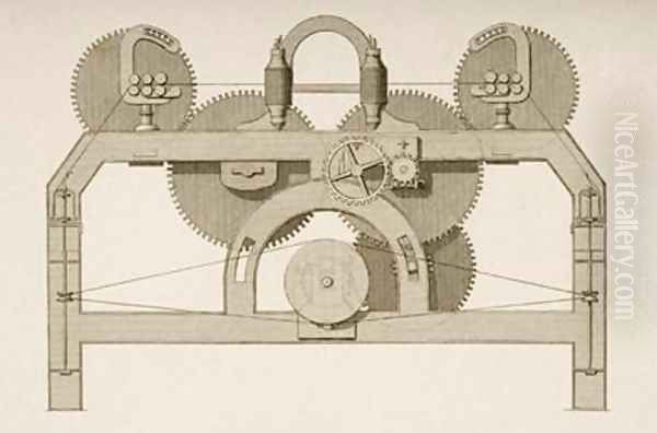 End elevation of a Throstle - view 1