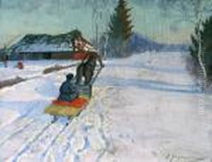 Winter Landscape by Andrei Afanas Evich Egorov