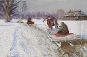 The Snow-covered Track by Andrei Afanas Evich Egorov