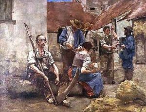 Paying the Harvesters by Lhermitte, Leon