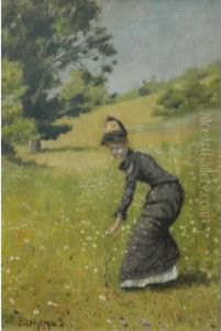 Picking Wildflowers by Louis Michel Eilshemius