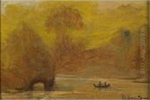Lake With Canoe by Louis Michel Eilshemius