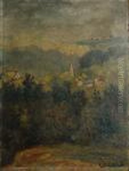 Glimpse Of A Village In A Valley - view 1