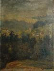 Glimpse Of A Village In A Valley by Louis Michel Eilshemius