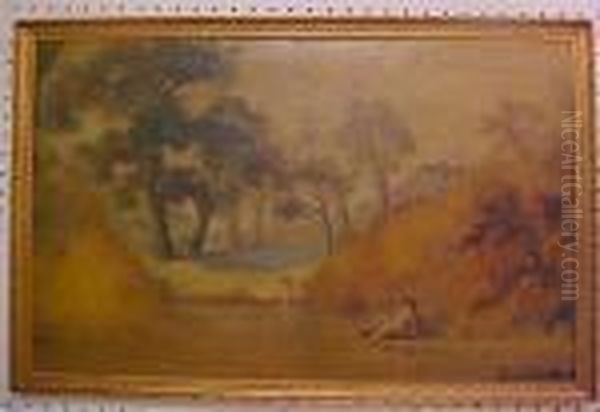 Summer Landscape With Two Nude Female Bathers - view 1