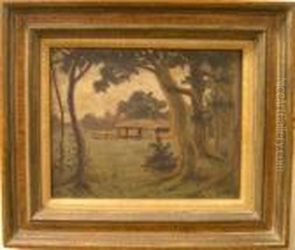 Cabin In Clearing Beyond Trees - view 1