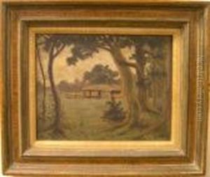 Cabin In Clearing Beyond Trees