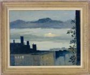 The Moon Over Manhattan Rooftops by Louis Michel Eilshemius