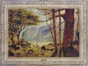 Yosemite Valley Under Moonlight by Louis Michel Eilshemius