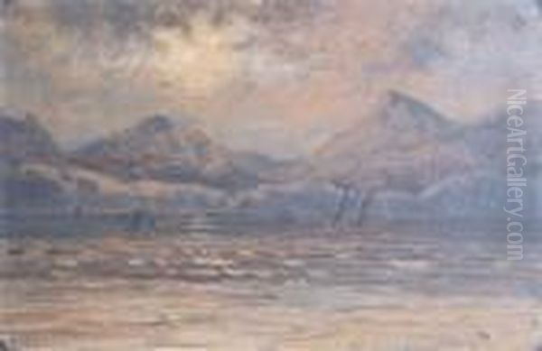 Sailboats In A Moonlit Harbor - view 1