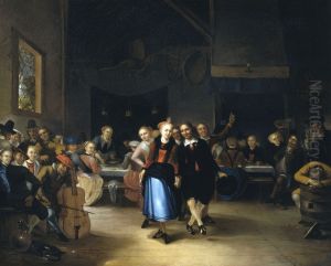 Wedding Dance in a Tavern by Gerrit Lundens