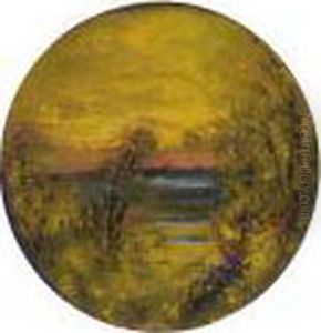 Landscape With Sunset Over The Water by Louis Michel Eilshemius