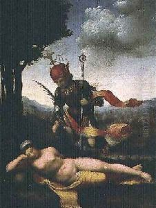 Mercury and Psyche by Lorenzo Leonbruno