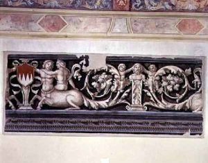 Fragment of a fresco with mythological decoration by Lorenzo Leonbruno